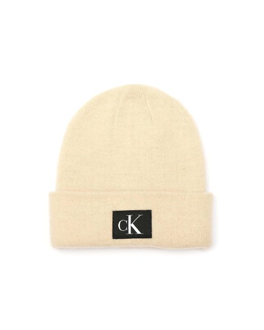 Calvin Klein Natural Key Item Woven Ck Patch Cuff Hat for men
