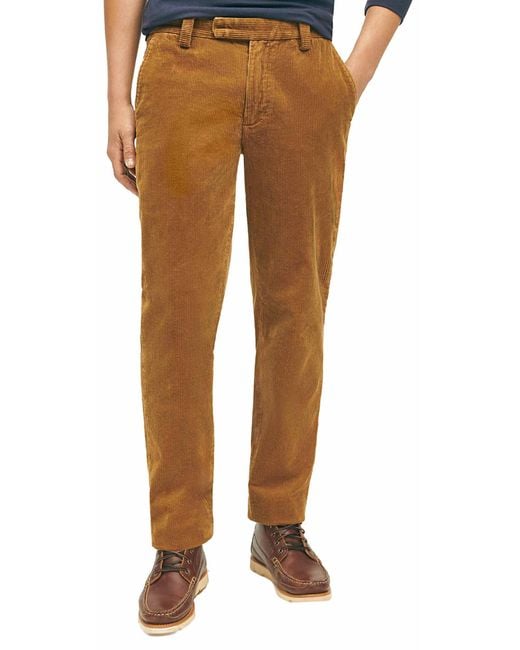 Brooks Brothers Slim Fit Stretch Corduroy Pants in Brown for Men Lyst