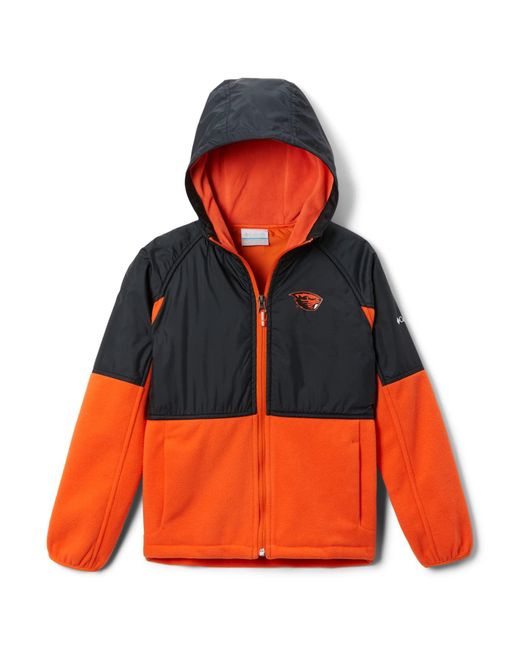 Columbia Orange Youth Collegiate Flanker Overlay Fleece Jacket