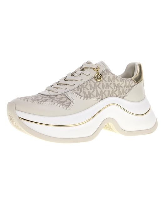 Michael Kors White S Arla Trainer Vanilla 8 Medium