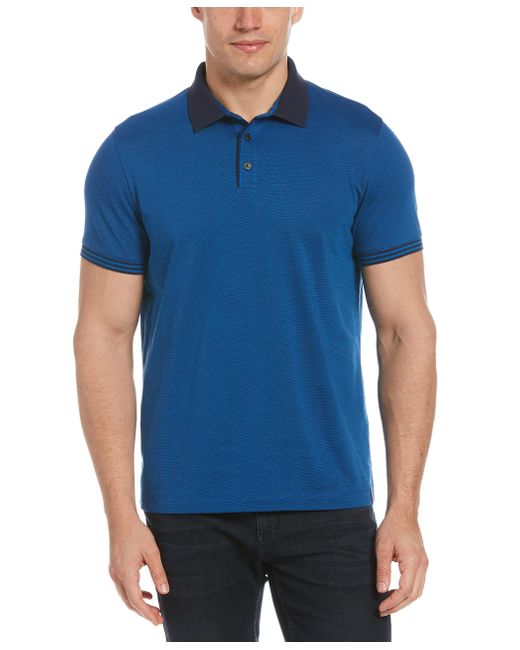 Perry Ellis Blue Icon Polo Shirt With Solid for men