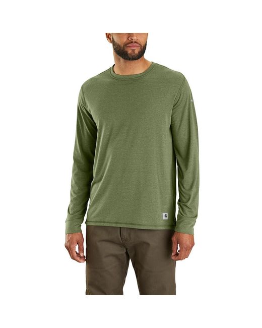 Carhartt Green Big & Tall Lwd Long-sleeve T-shirt for men