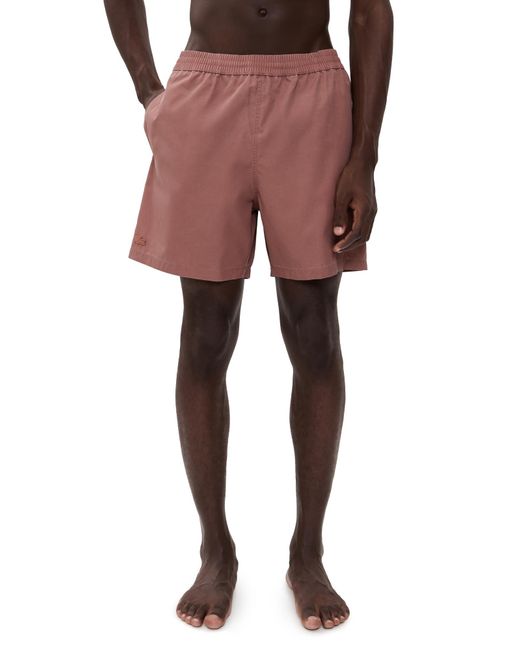 Lacoste Red Quick-dry Swim Trunks for men