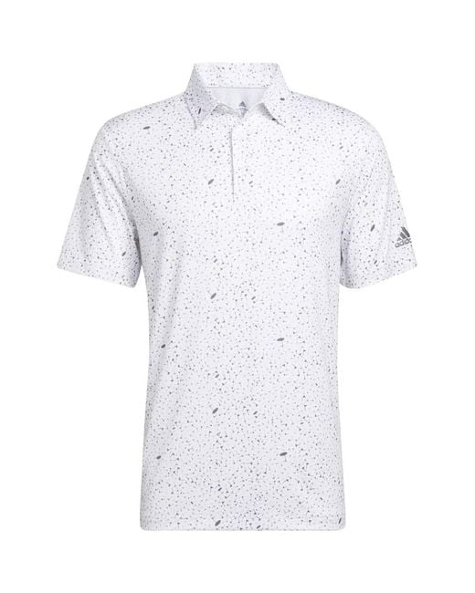 Adidas White Flag Print Polo Shirt for men