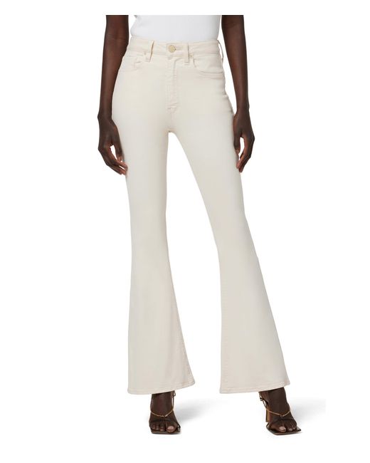 Hudson White Holly High-rise Flare Barefoot Jeans