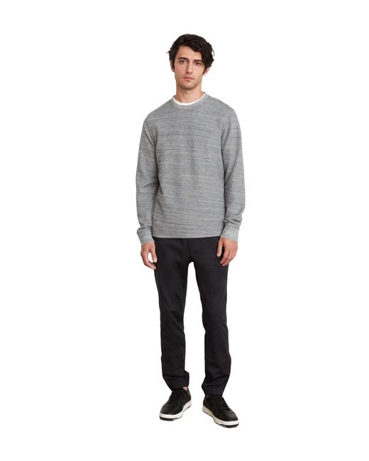 Vince Gray S H Thermal L/s Crew,h Black/med H Grey,s for men