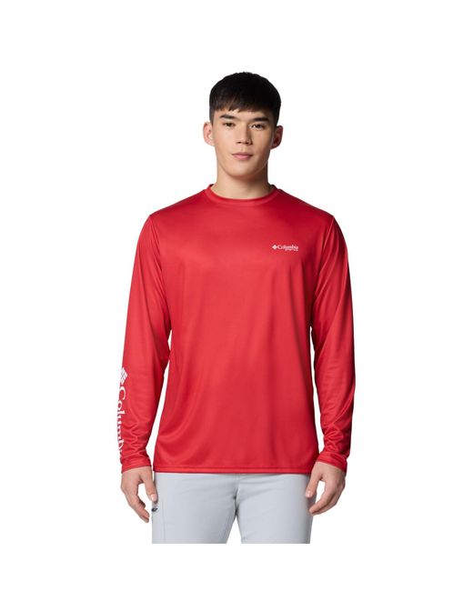 Columbia Red Terminal Tackle Pfg Statetriot Long Sleeve for men