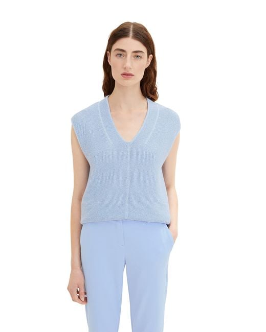 Tom Tailor Blue Pullunder mit V-Ausschnitt