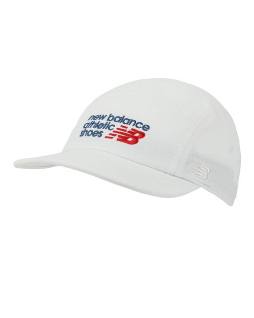 Cappello da allenamento a 5 pannelli di New Balance in White