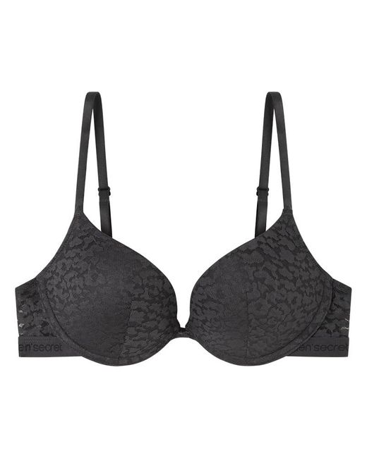 Sujetador Push Up Colección Wild Helanka Women'secret de color Black
