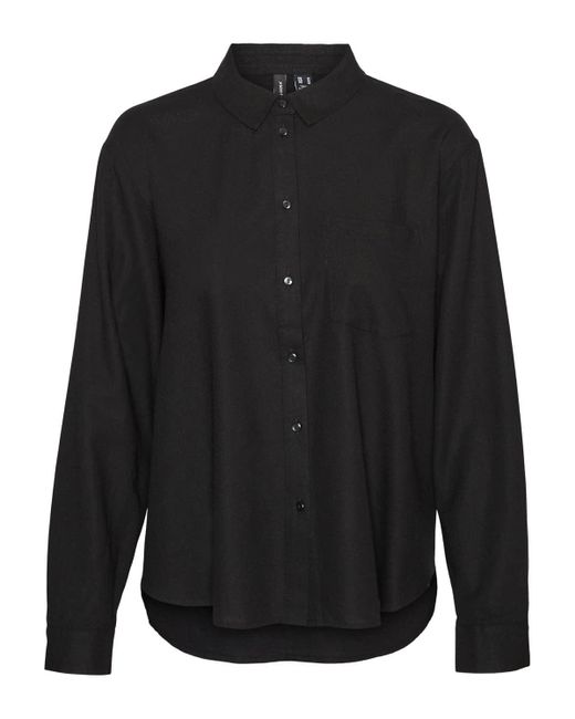 Vmjesmilo-Maglietta Wvn Ga Noos Camicia da Donna di Vero Moda in Black