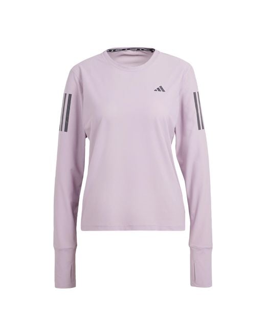 Camiseta manga larga Own The Run Adidas de color Purple