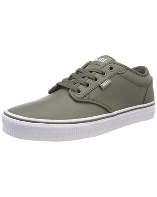 Men's Green Atwood Synthetic Leather Low-top Trainers Men's Green Atwood Synthetic Leather Low-top Trainers