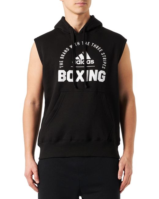 Adidas Black Community 21 Sleeveless Hoody Boxing Sweatshirt