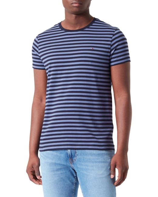 Tommy Hilfiger Blue Stretch Slim Fit Tee S/s T-shirts for men