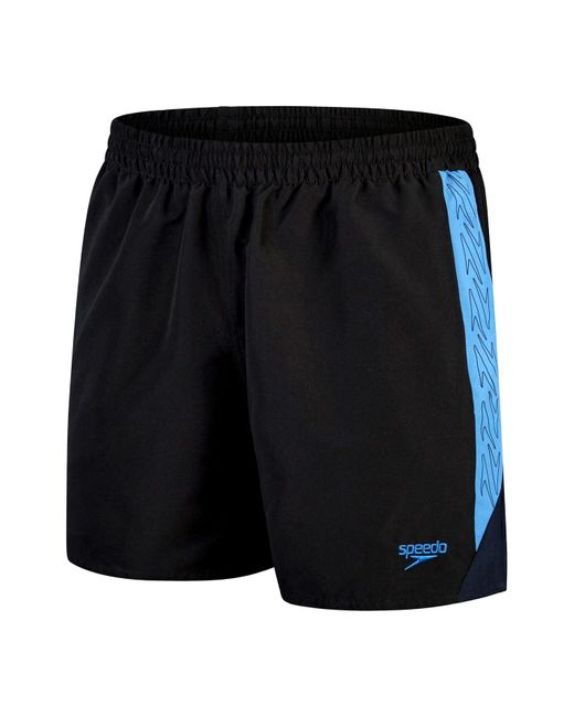 Speedo Black Hyper Boom Splice 16" Watershort Swim Briefs for men