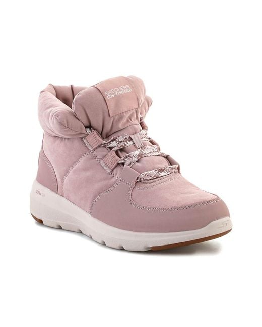 Skechers Pink Glacial Ultra Trend Up Ankle Boot