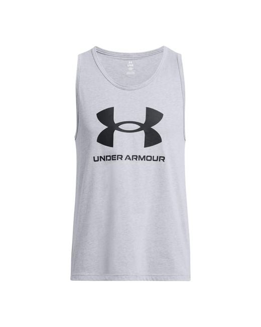 Under Armour Ua Sportstyle Logo Tanktop in het Gray voor heren