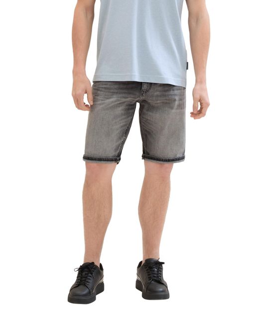 Tom Tailor Slim Jeans Bermuda Shorts mit Stretch in Gray für Herren