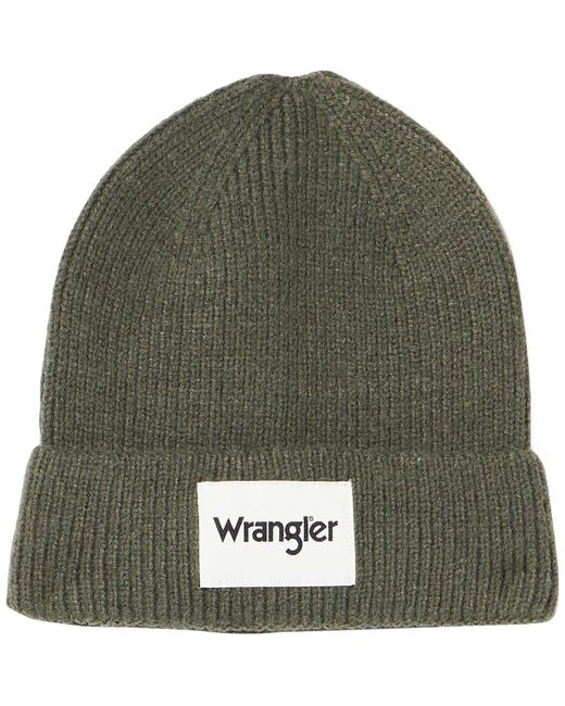 Wrangler Green Rib Beanie Hat for men