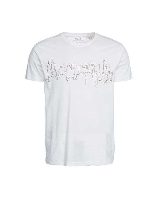 Esprit White 073cc2k305 T-shirt for men