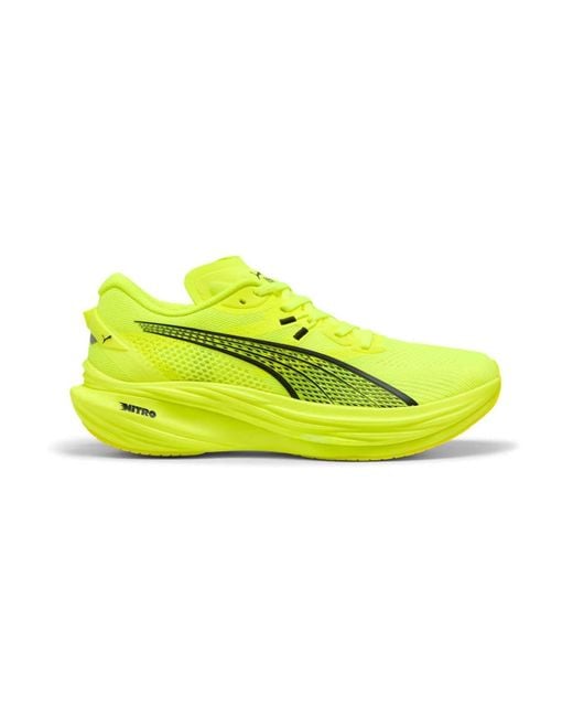 PUMA Deviate Nitro 3 Fade Hardloopschoenen Voor in het Yellow voor heren