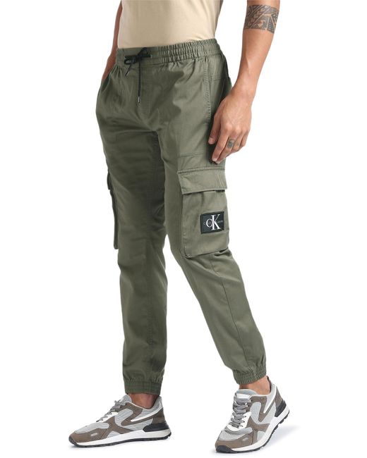 Calvin Klein Green Trousers Skinny Cargo for men