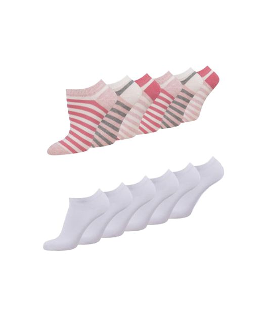 Tom Tailor White Bequeme Socken - Socken für den Alltag und Freizeit pink stripes 35-38 - im praktischen 12er