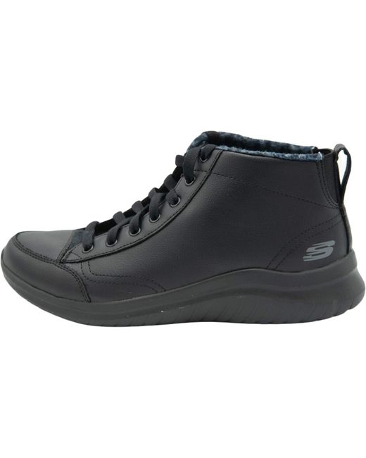 Skechers Ultra Flex 2.0 Hi Top Trainers in Black | Lyst UK