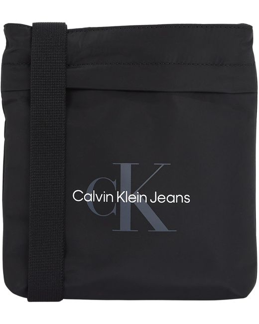 Uomo Borsa a Tracolla Sport Essentials Flatpack con Logo di Calvin Klein in Black da Uomo