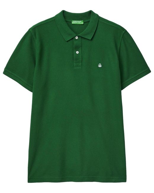 Benetton Green Polo Shirt M/m 3089j3179 for men
