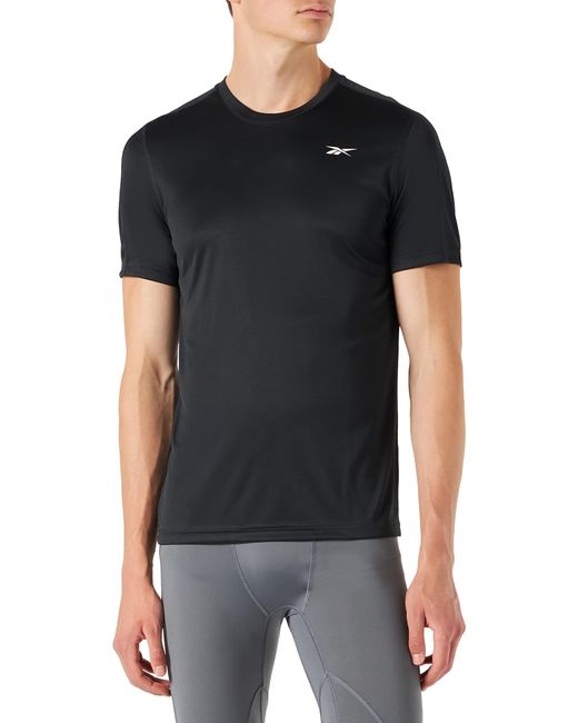 Workout Ready Short Sleeve Tech Camiseta Reebok de hombre de color Black