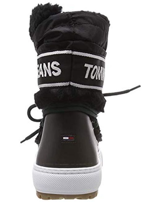 Tommy Hilfiger Funny Faux Fur Snowboot Snow Boots in Black