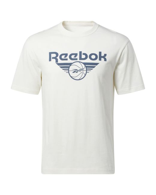 Reebok Blue Basketabll Brand Graphic Tee T-shirt for men