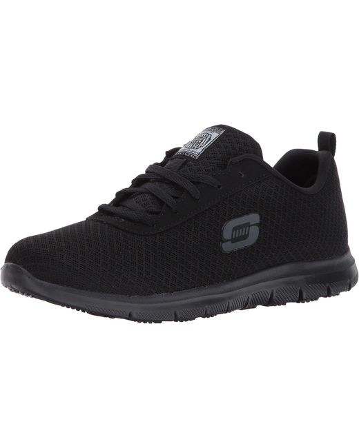 Skechers Black For Work Ghenter Bronaugh Work And Food Service Shoe 7.5w