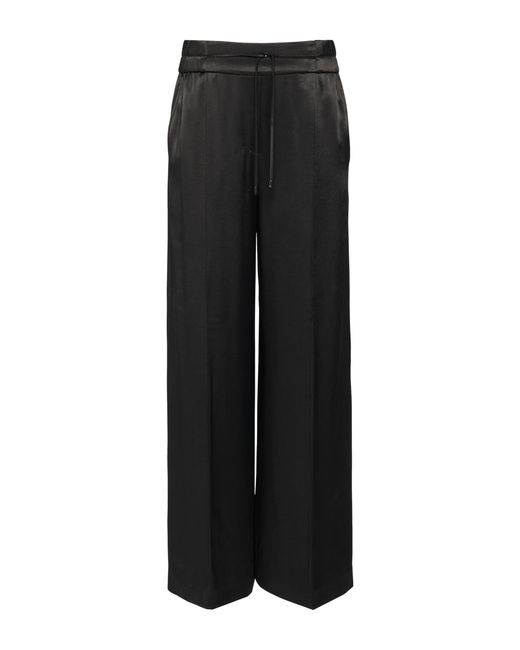 Comma, Black Schlupfhose aus Satin mit elastischem Bund schwarz 40/Long