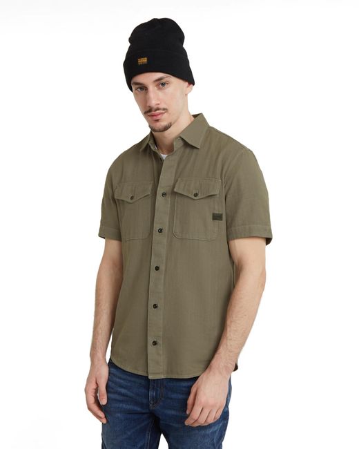 G-Star RAW Marine Slim Hemd in Green für Herren