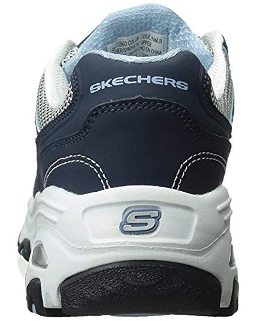 skechers lace up sneakers azul