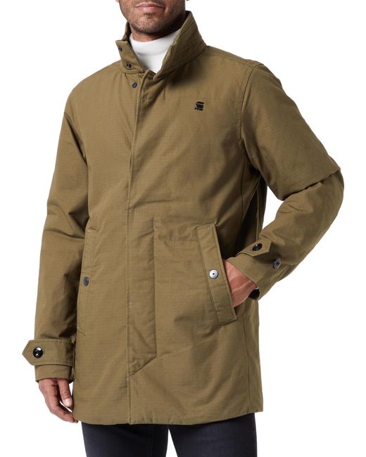 Padded trench G-Star RAW de hombre de color Green