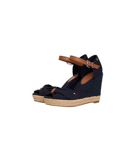 Tommy Hilfiger Blue Basic Open Toe High Wedge Sandals