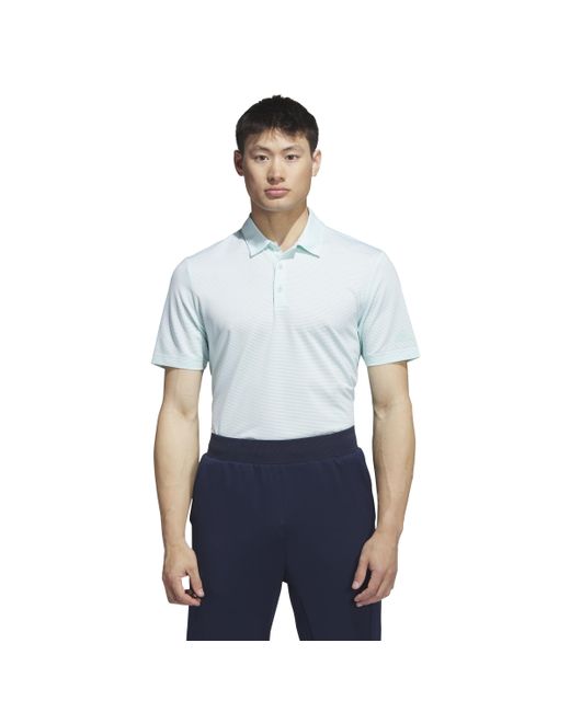 Adidas Blue S Ottoman Stripe Polo Shirt for men