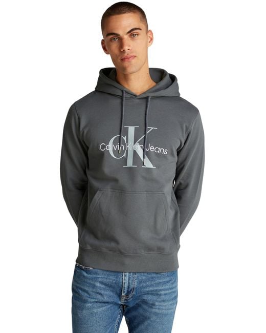 Jeans Sweat à Capuche Seasonal Monologo Regular avec Capuche Calvin Klein pour homme en coloris Black