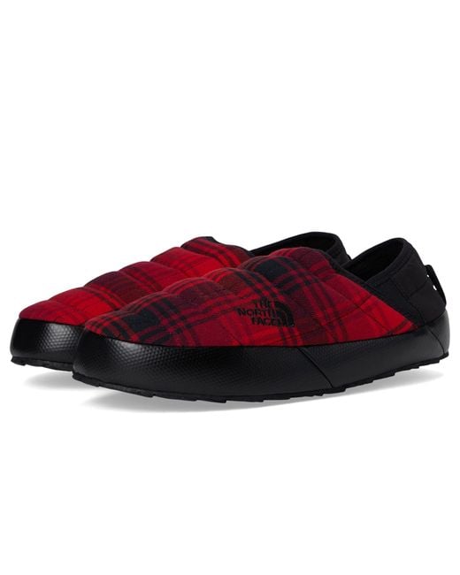 The North Face Red Thermoballtm Traction Mule V Novelty Shoes Tnf Yarn Dye Plaid/Tnf 8 D for men