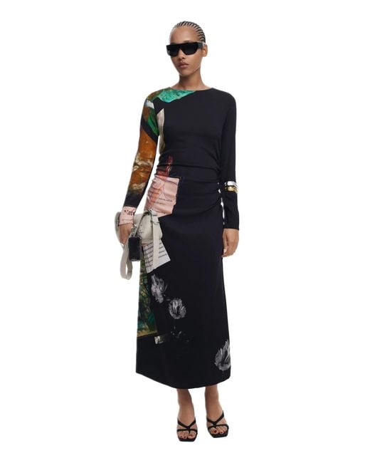 Desigual Vest_patch_fiona in het Black