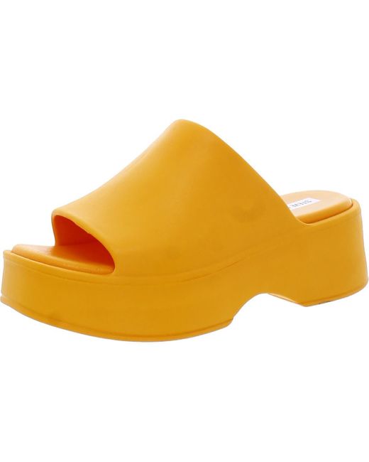 Steve Madden Yellow Slinky30 Platform Sandal