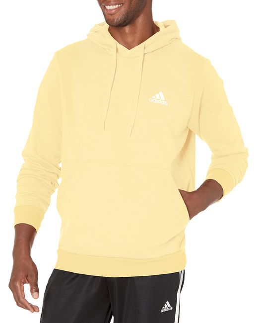 adidas Size Essentials Fleece Hoodie in Yellow for Men - Save 16% | Lyst