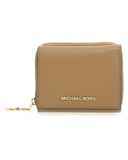 Michael Kors Sm Trifold Za Wallet Hand Bag in het Natural