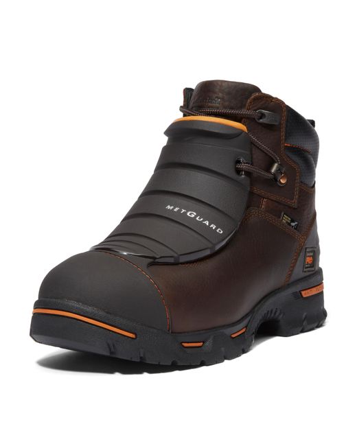 Timberland Black Endurance 6 Inch Steel Safety Toe Puncture Resistant External Metguard Industrial Work Boot for men