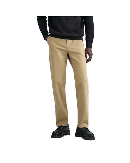 Gant Black Regular Twill Chinos Dress Pants for men