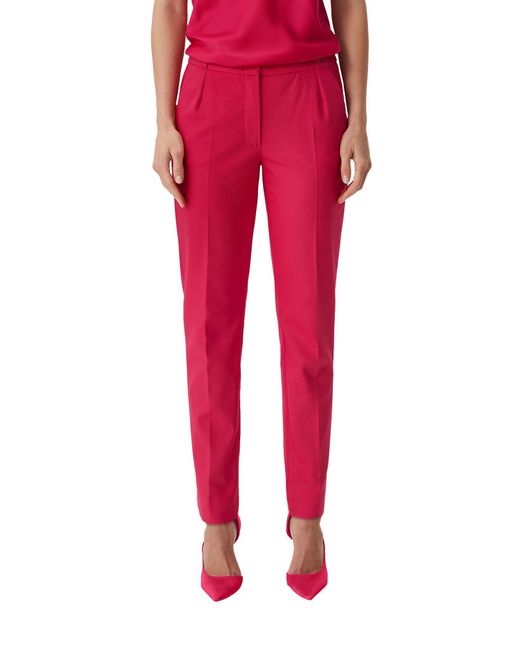 Comma, Red Regular: Hose mit Bügelfalten pink 42/Long